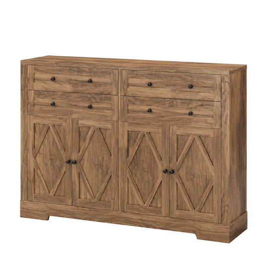 Buffet en Bois avec Tiroirs et Portes 120x40x90 cm