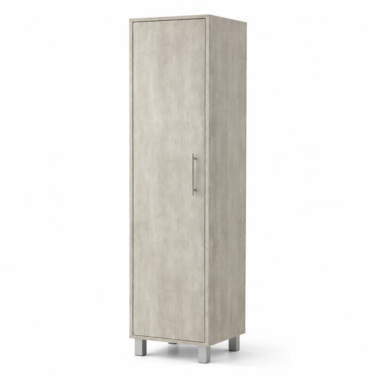 Armoire en bois composite avec étagères Gris