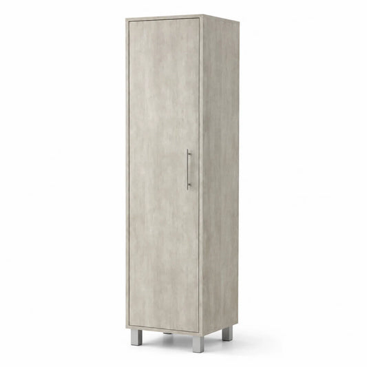 Armoire en bois composite avec étagères Gris